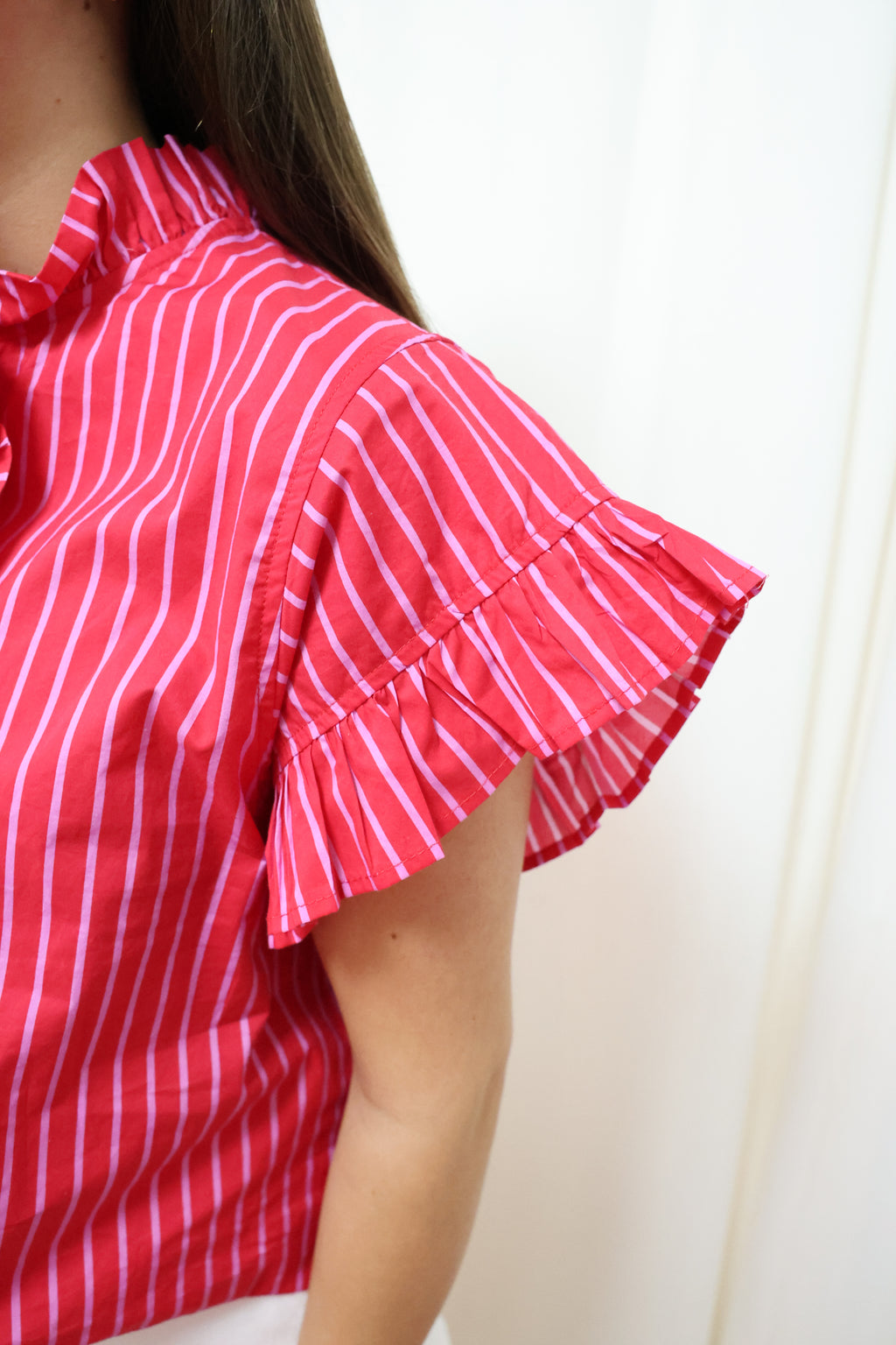 Red Striped Ruffle